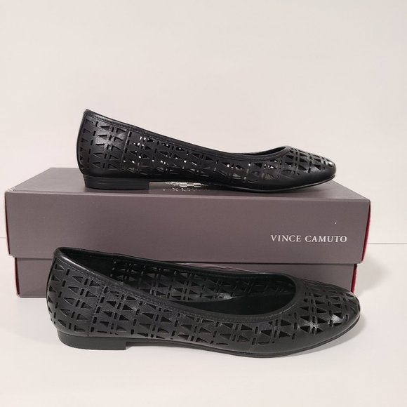 Vince Camuto Shoes - Vince Camuto Perforated Black Flat